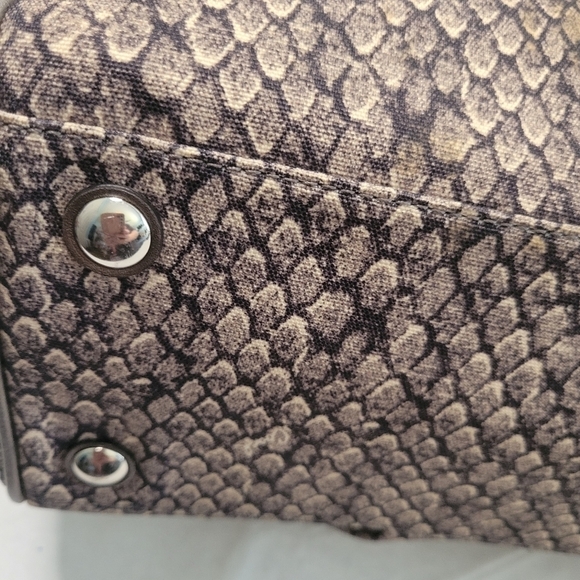 Coach Taylor Snake Print Satchel Crossbody NWOT - Picture 7 of 17
